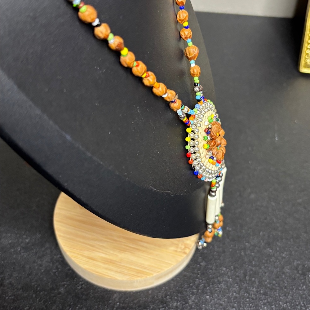 Native American Ghost Bead Native Beaded Long Nec… - image 6